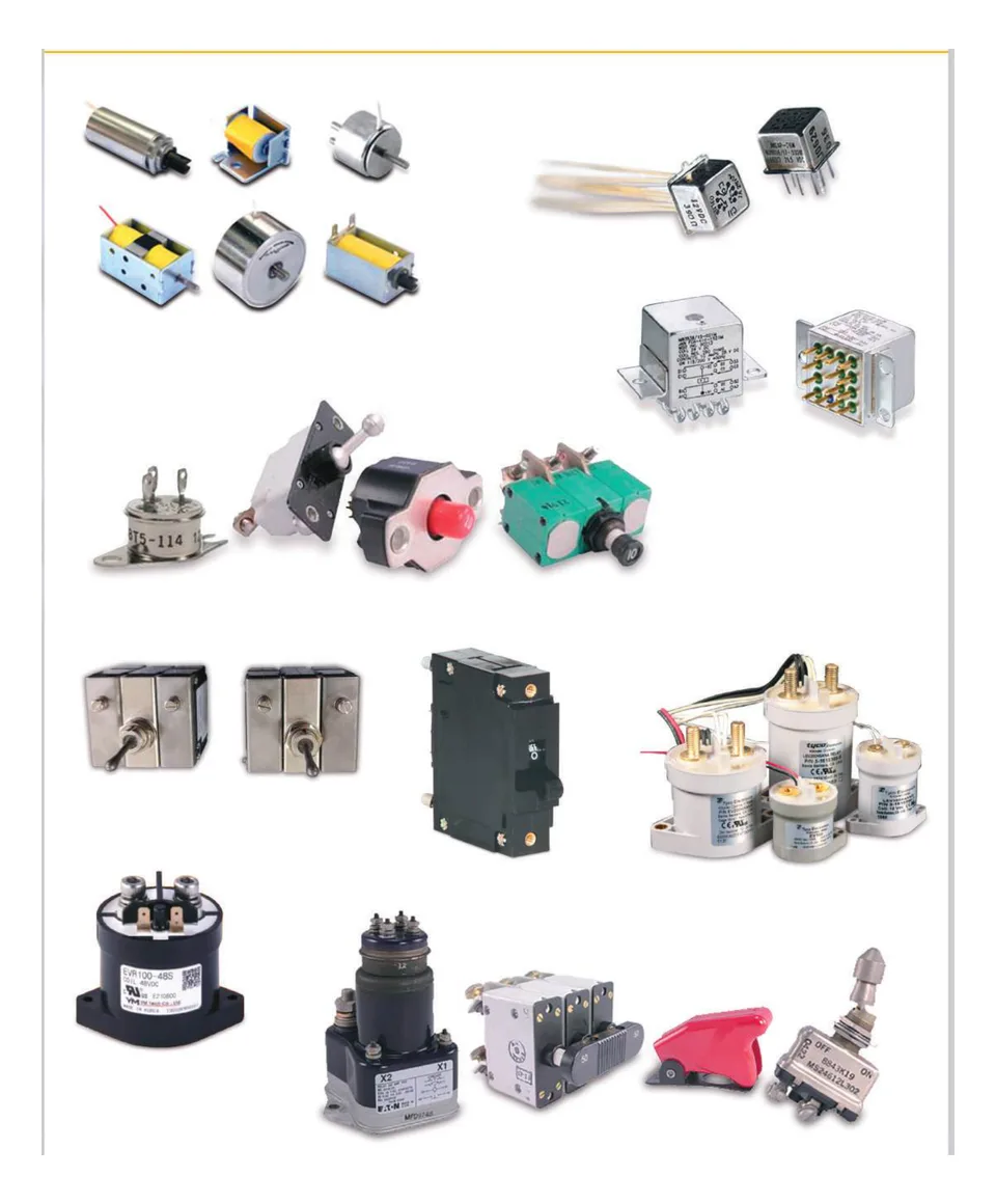 Relays, contactors & circuit breakers